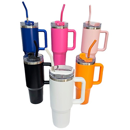 Caneca Termica com Canudo 1,2 Litros