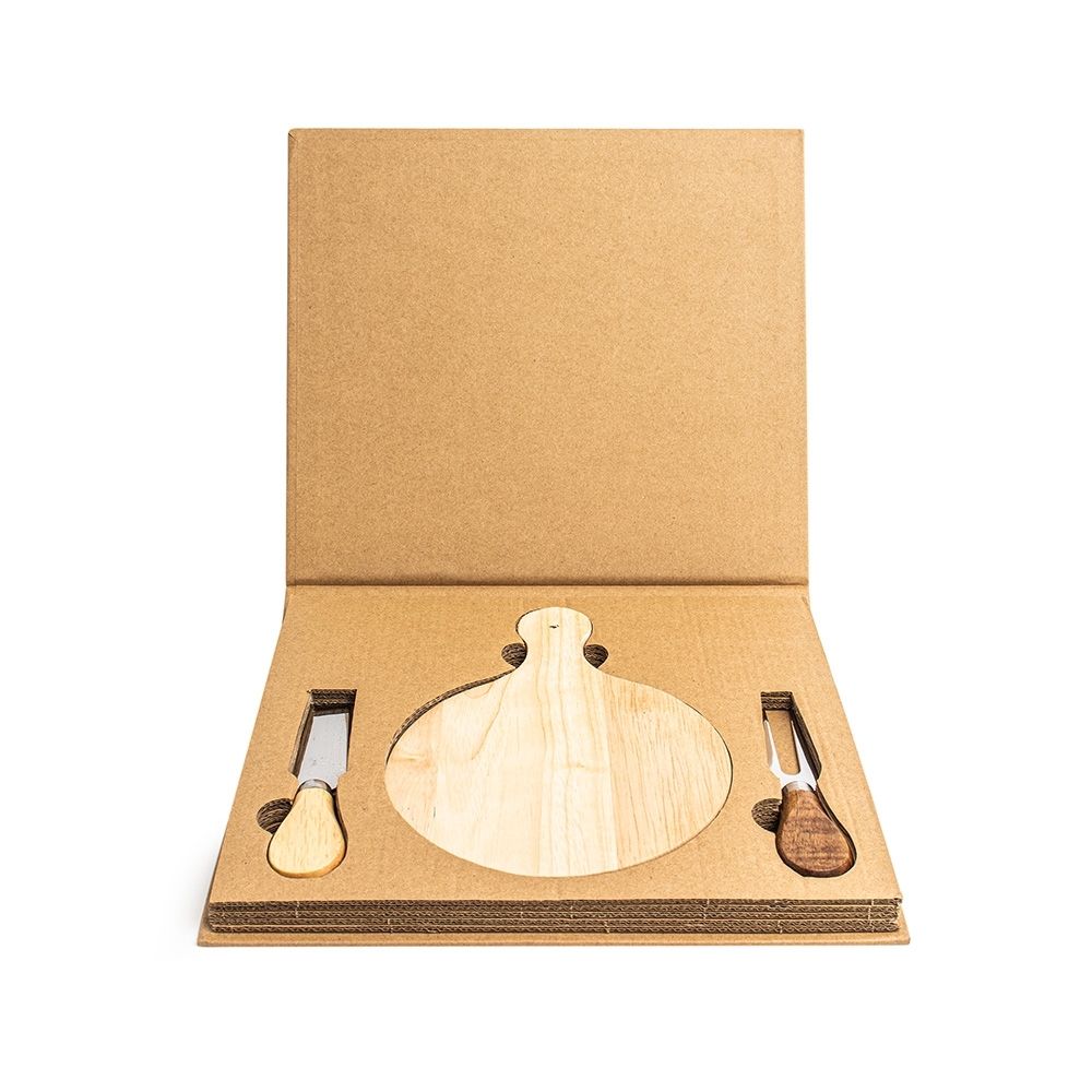 Kit Queijo 2 Peças + Tábua Redonda