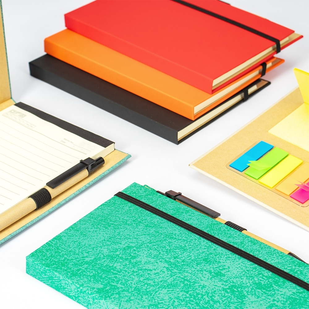 Bloco de Anotações com Autoadesivos e Caneta