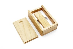Kit Pen Drive Eco Quadradinho de Madeira 32GB